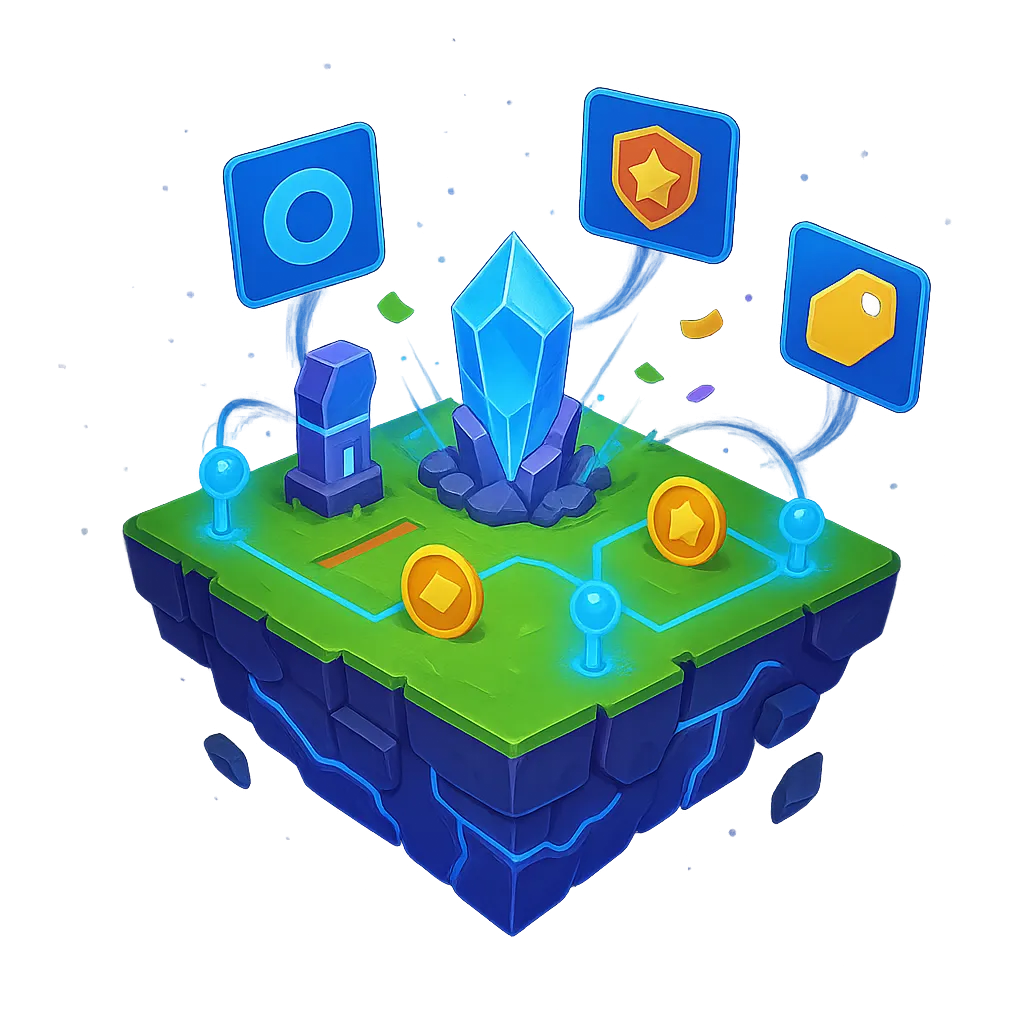 Icon representing exploration and parcel